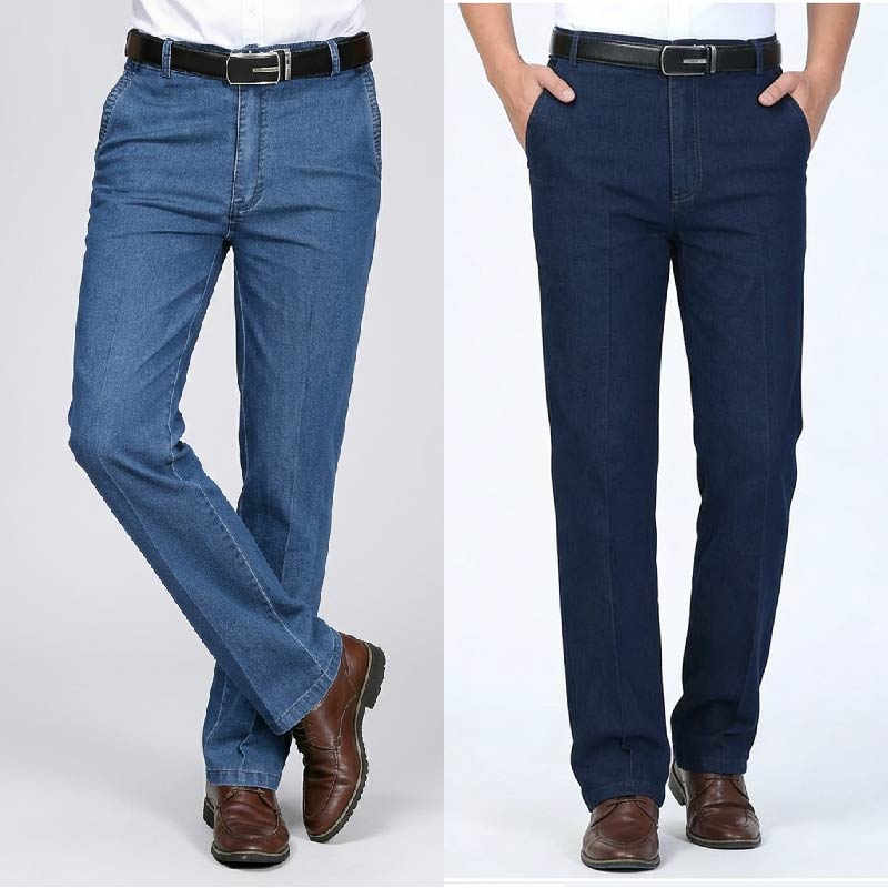 👖【50% DE DESCUENTO】👖 Nuevos jeans de cintura alta para hombre, tallas grandes, colección 2026
