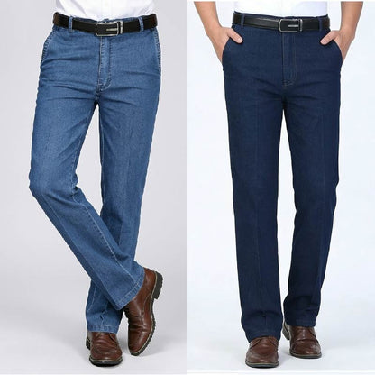 👖【50% DE DESCUENTO】👖 Nuevos jeans de cintura alta para hombre, tallas grandes, colección 2026