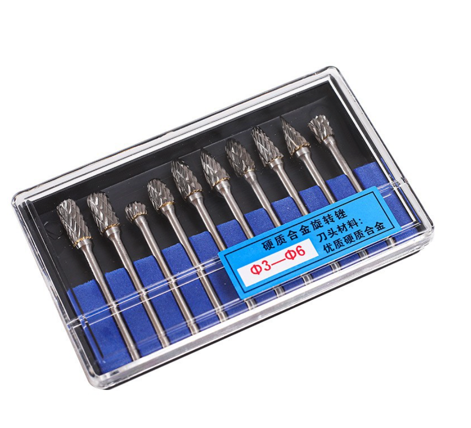 ⚙🔩【10 kusů】Sada rotačních fréz z karbidu wolframové oceli