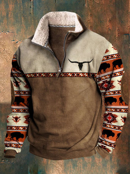 🔥🧥Νέο ανδρικό φθινοπωρινό-χειμερινό πουκάμισο με τρισδιάστατο ρετρό σχέδιο και ζεστή μακριά μανίκια