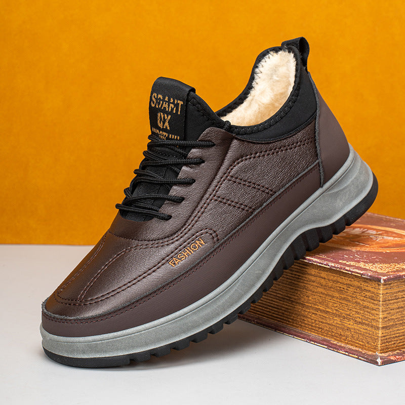 Modne, nowe, bawełniane buty męskie na zimę 2025, wodoodporne i antypoślizgowe, grube i ciepłe【39-45】-4171671