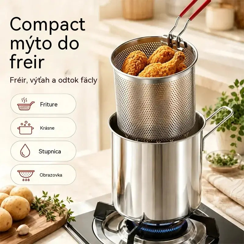 🔥 POSLEDNÍ DEN! -50% | Multifunkční fritéza 304 | Jednoduché, rychlé a bezproblémové vaření 🍳