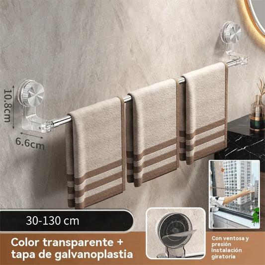 🎁【¡50% de descuento el último día!】✨🚿Diseño ligero y sin perforaciones —Toallero retráctil con ventosa