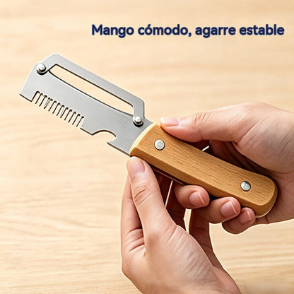 ✅Compra 1 y llévate 1 gratis (2 artículos) 🧅🔪 Pelador de cocina multifuncional 3 en 1: ¡Pela, corta y abre botellas! 🔥_4284356
