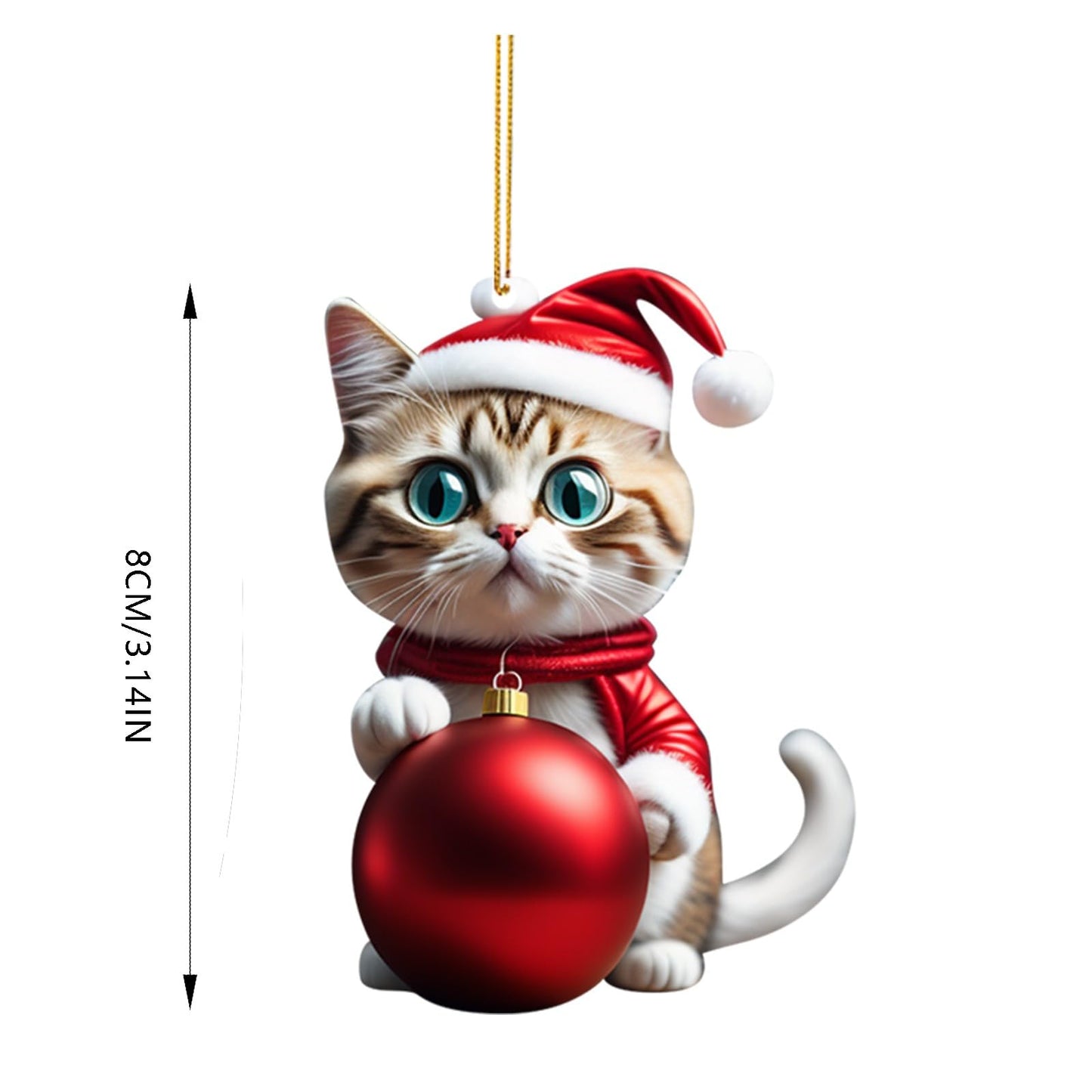 🎄10 kusů 😻Ozdoby na vánoční stromeček Kitty. závěsné doplňky pro kočky