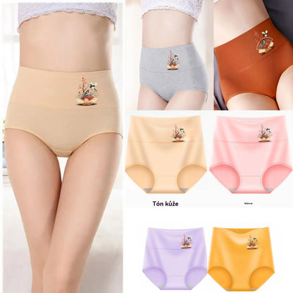 💖【Kupte 3 kusů, získejte 3 zdarma】Čisté bavlněné kalhotky s vysokým pasem pro větší velikosti a zvedacími boky [40-100 kg]