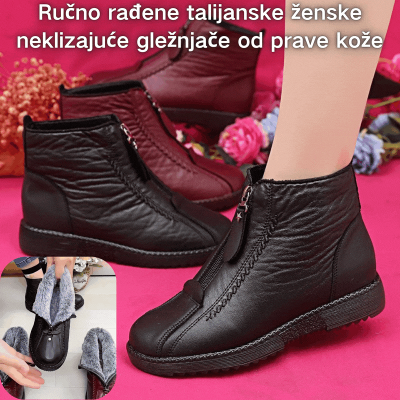 💖✨👞【35-41】Ručno rađene talijanske ženske neklizajuće gležnjače od prave kože - 4207444