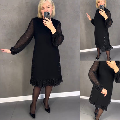 💖💖【S-5XL】🍁🍂Nový styl podzim a zima elegantní podzimní a zimní šaty