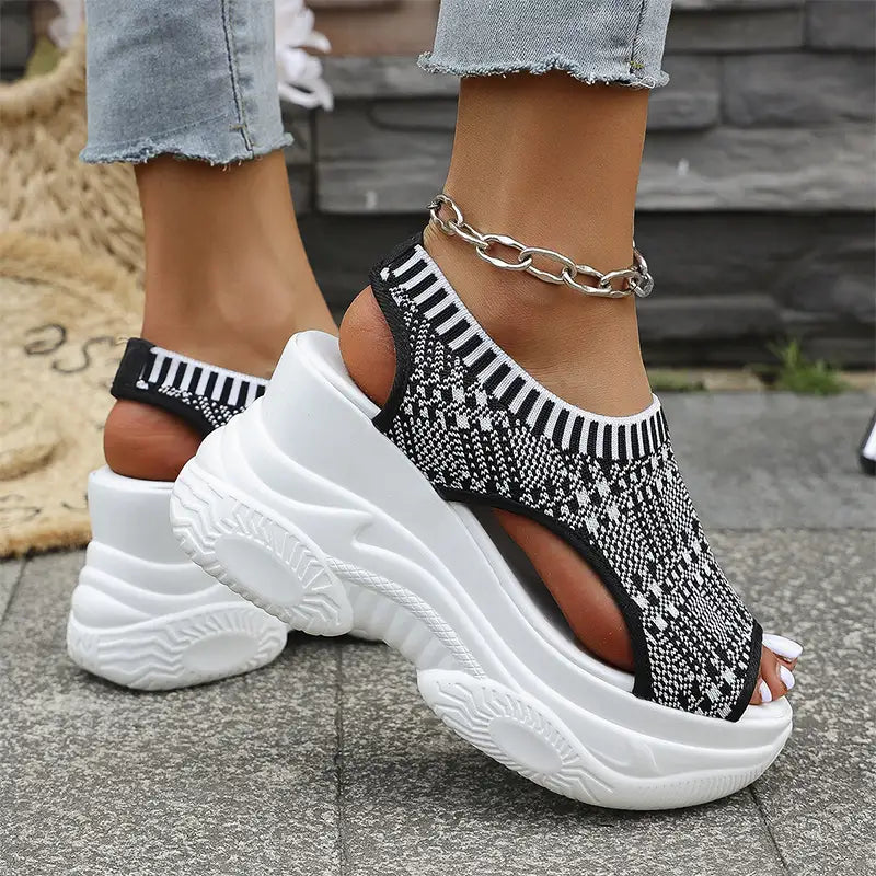 ✨【Novedades con un 50% de descuento por tiempo limitado】👟Sandalias deportivas supersuaves de suela gruesa: corrigen la postura, facilitan la marcha y protegen tus pies. ✅Pago contra entrega disponible