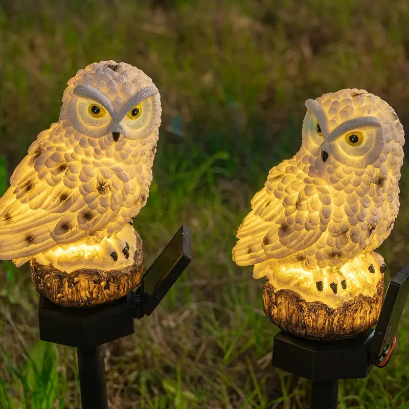 🦉 Dekorativní solární lampa Sova – teplé světlo pro vaši zahradu