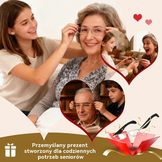 🔥【Kup 1, a 1 dostaniesz gratis】Składane okulary do czytania z filtrem światła niebieskiego i etui na okulary - 4226182