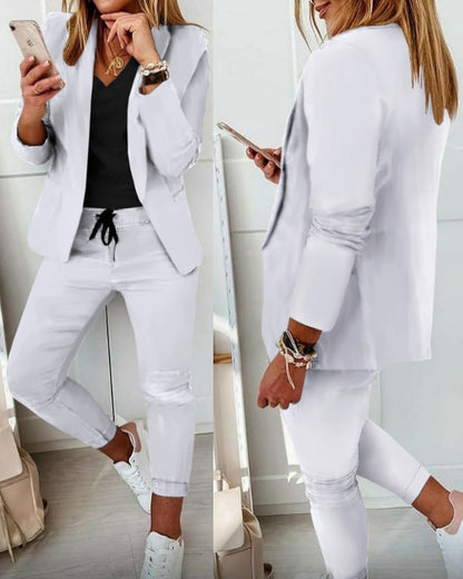 【S-3XL】Conjunto de traje casual y elegante para mujer