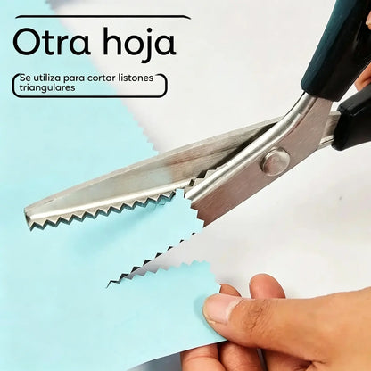 🔥2 piezas ✂️ Tijeras dentadas profesionales – Tijeras de tela afiladas y dentadas