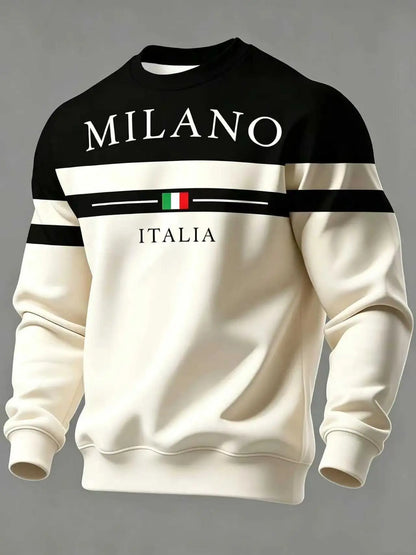 ✨🌟👕【S-6XL】Pánské mikiny s potiskem „Milano Italia“