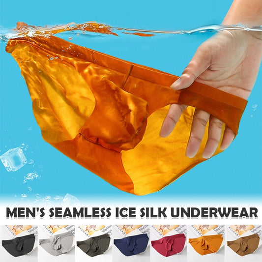 Bezešvé spodní prádlo ledové hedvábí Pánské kalhotky Convex Gun Separátor vajíček Rychleschnoucí kalhoty-3733740