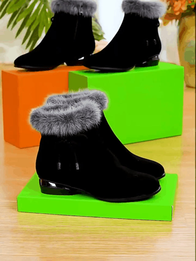 🔥【Popust】Mekane kožne čizme sa srednjom potpeticom – elegantne, udobne i savršene za jesen-zimu!
