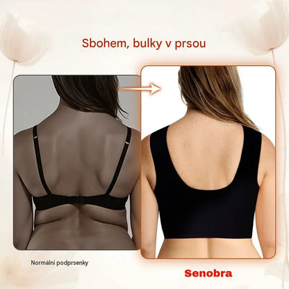 💖【3ks】1 sada za 590 Kč 🥰 Krajkové podprsenky ve velkých velikostech (M–4XL), bez kostic, s okouzlujícím střihem na zádech, sexy a prodyšné, bezešvé provedení, 【40–100 kg】