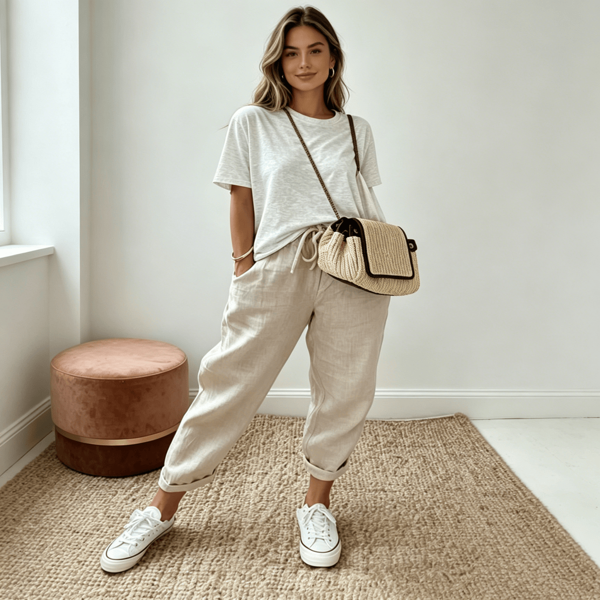😍💕 Pantalones casuales de algodón y lino para mujer: ¡oferta por tiempo limitado!