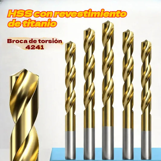 🔥🔧 Kit de brocas con revestimiento de titanio. La elección de los artesanos expertos.