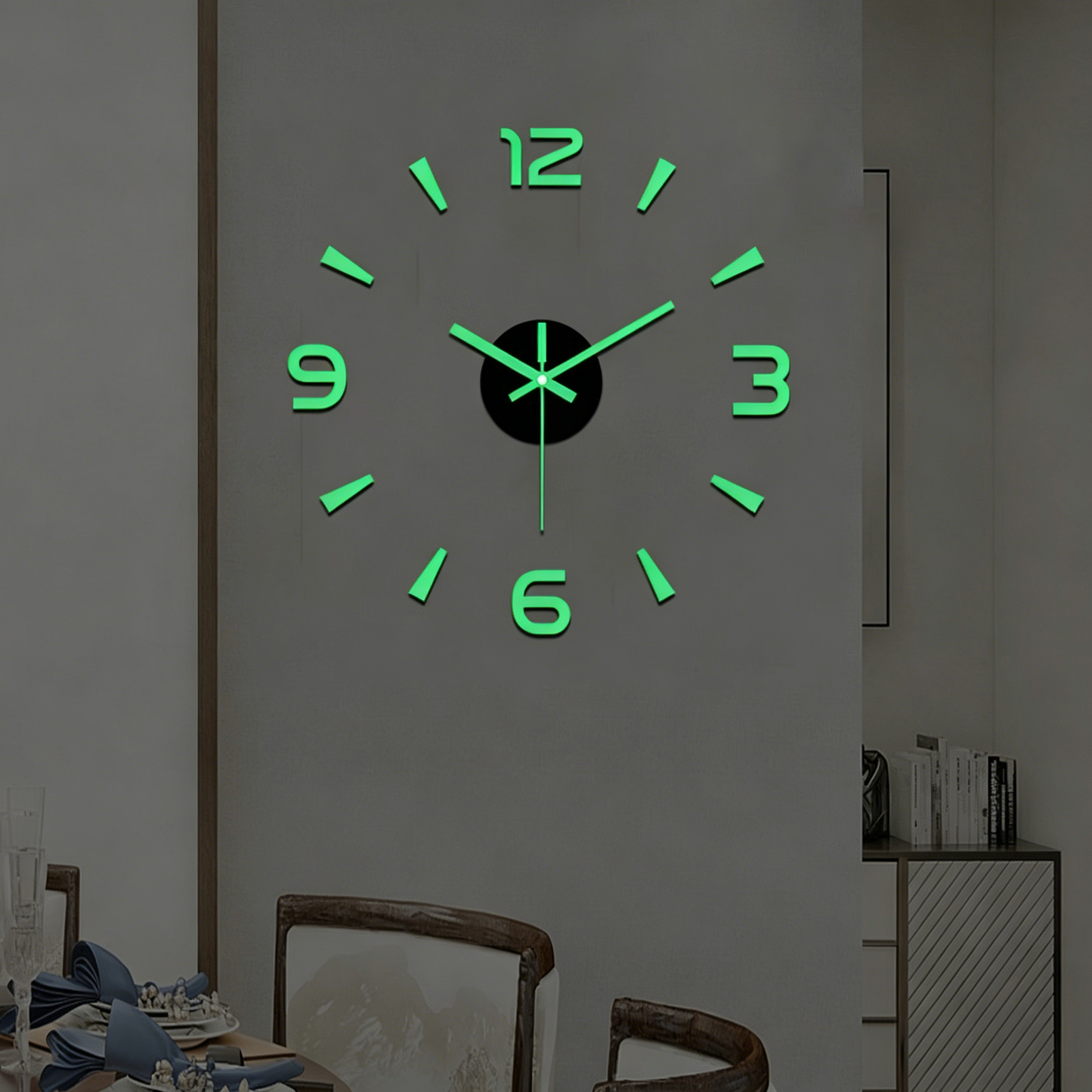 🕑✨3D svítící akrylové nástěnné hodiny - není nutné vrtat (montáž je nutná)