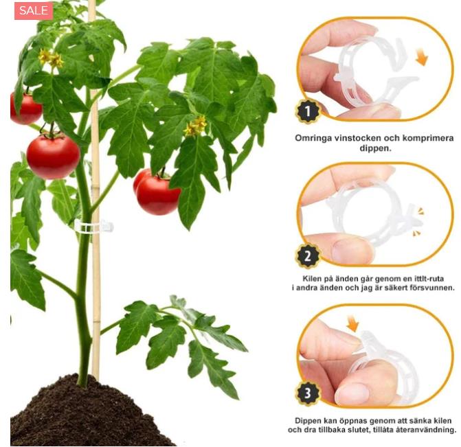 🍅🍅【 200 kusů】🌱Upevňovací klip pro pěstování sazenic