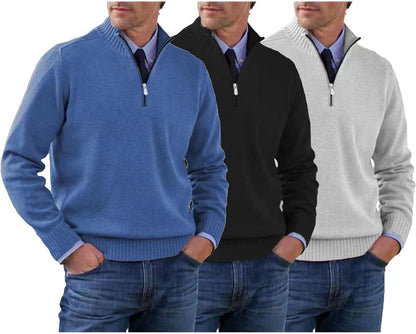 【L-5XL】Népszerű meleg pulóverek szabadalmi zárral az őszre és télre -4178586