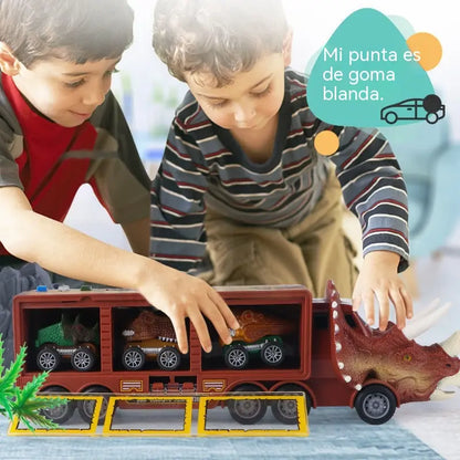 🦖🚛 ¡El Camión de Dinosaurios que Guarda, Lanza y Divierte! 🎵✨
