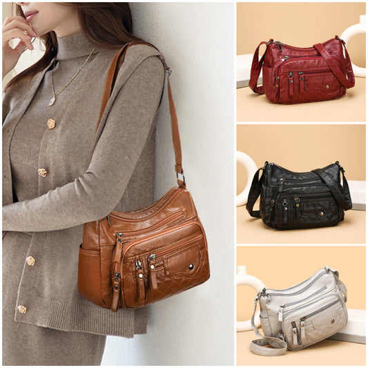 🔥【50% sleva】Nejnovější velkokapacitní měkká kožená taška přes rameno/crossbody