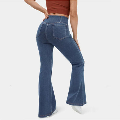 👖👖【XS-4XL】Ψηλόμεσο τζιν αδυνατίσματος_4121073