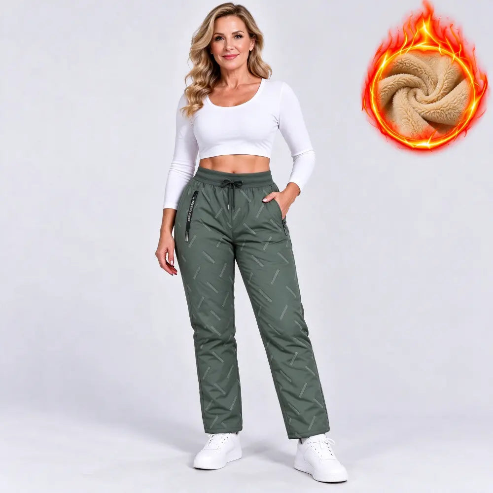 🔥【XXS-3XL】Dámské termo kalhoty s fleecovou podšívkou - nepromokavé a větruodolné