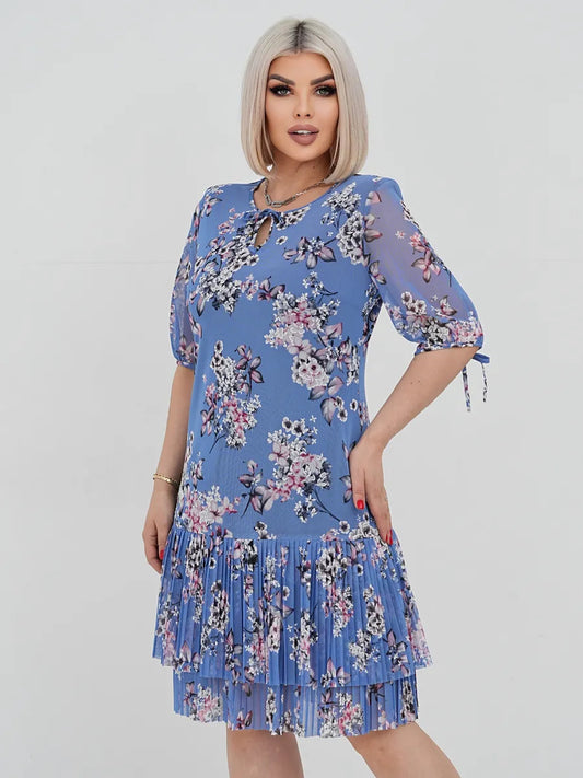 👗❤️【S-5XL】Elegantní a módní krajkové šaty s plisovaným vzorem