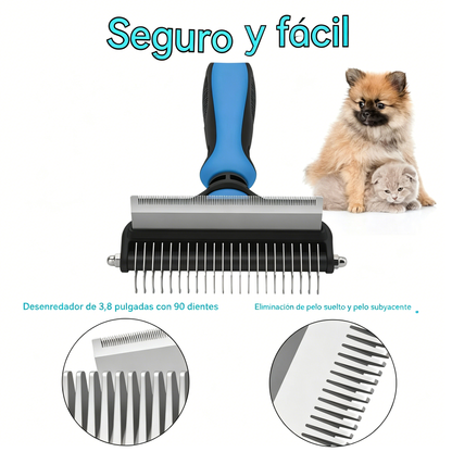 🐾 Cepillo profesional para eliminar el pelo muerto de perros y gatos: ¡Suave, eficaz y un hogar sin pelo! ✨💖