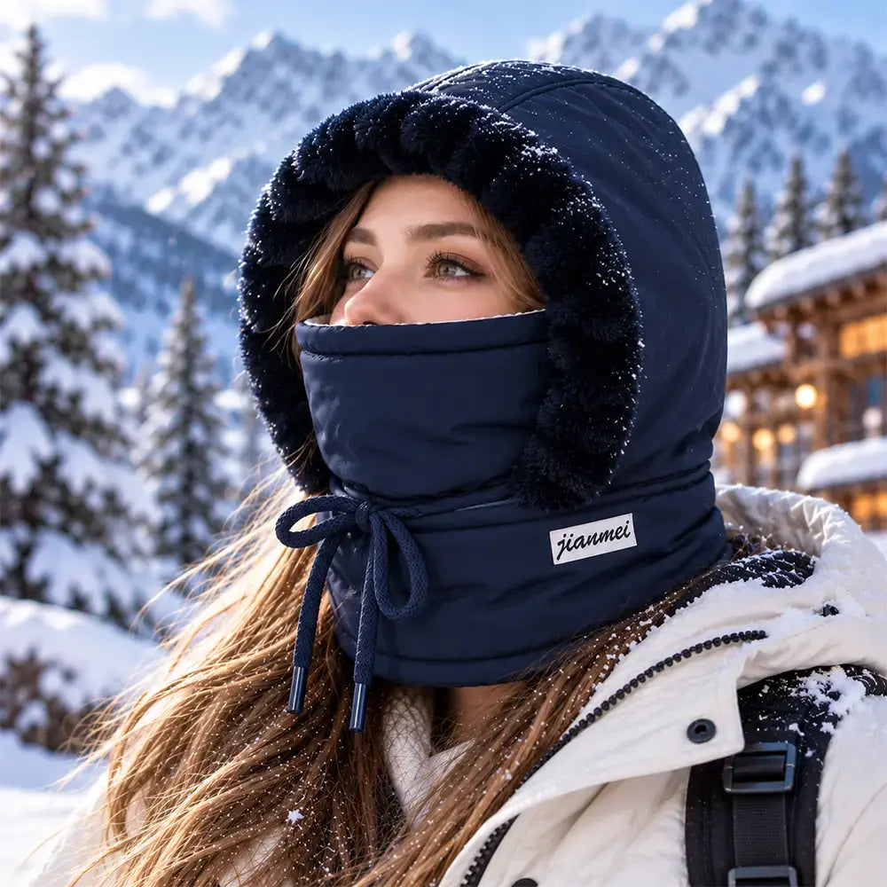 🔥Gorro cálido para exteriores con forro polar: tres en uno