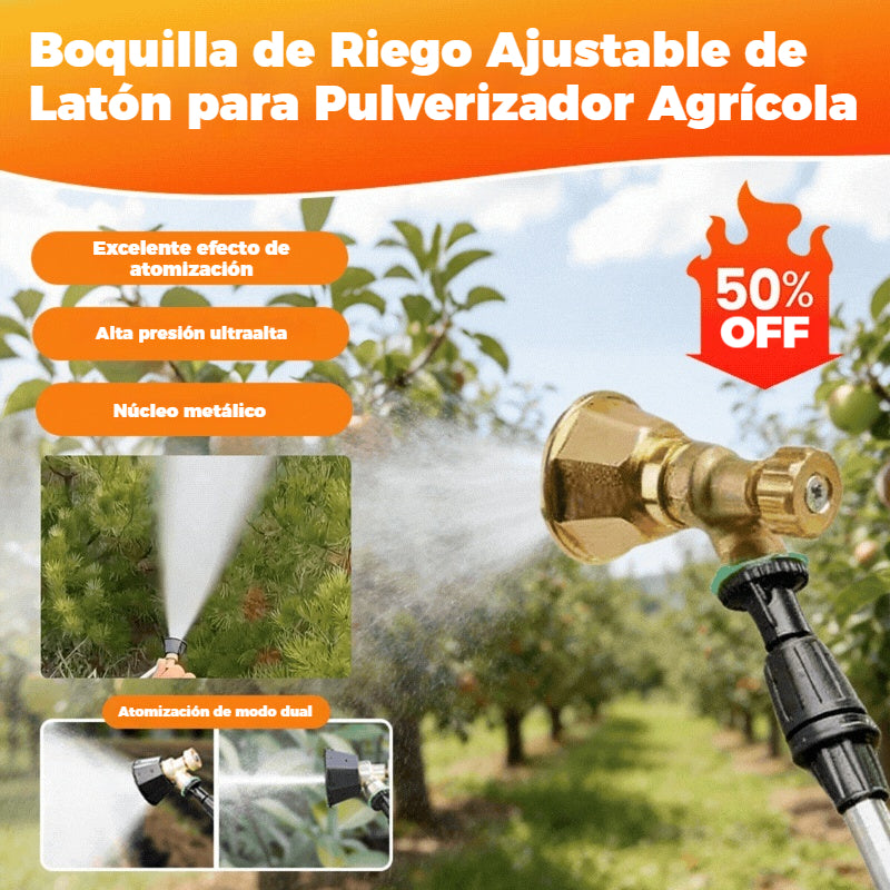💦Boquilla de Riego Ajustable de Latón para Pulverizador Agrícola 🌾