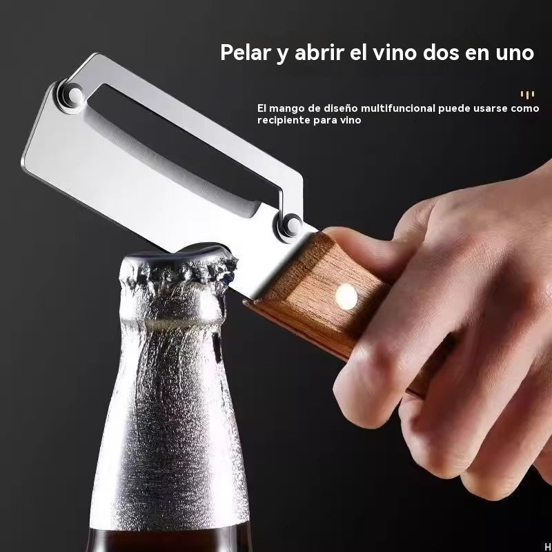✅Compra 1 y llévate 1 gratis (2 artículos) 🧅🔪 Pelador de cocina multifuncional 3 en 1: ¡Pela, corta y abre botellas! 🔥