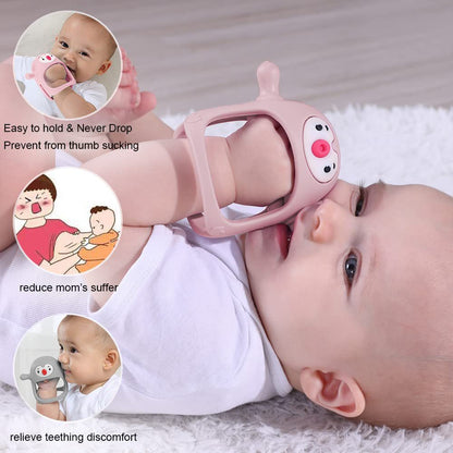 💝👼Mordedor de silicona para bebés de 0 a 12 meses, 🍼Chupete de mano para lactancia materna