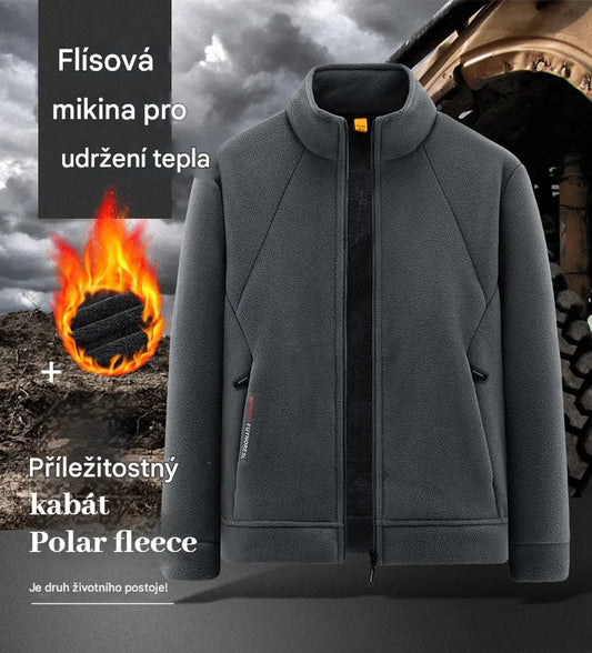 🔥 50% sleva 🔥[M-5XL] Pánská silná fleecová bunda, dostupná ve velkých velikostech, teplá a pohodlná na podzim a zimu.