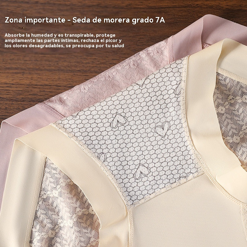 🔥【5 piezas】Bragas de encaje sin costuras de alta elasticidad para mujer con funciones de control de abdomen, levantamiento de glúteos y modelado.