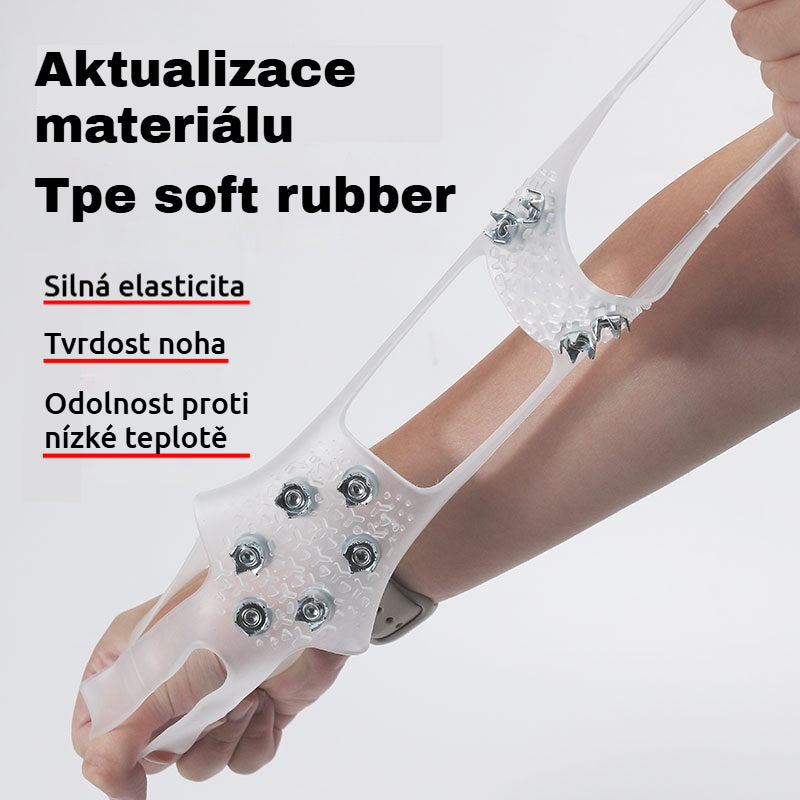 👴🚶🏔️Kupite 2, dobijte 2 gratis🔥Nevidljive protuklizne kape za stopala s 5 zubaca, prozirne vanjske kape za planinarenje po snijegu, planinarenje, penjanje po stijenama, zimsku ledenu površinu, obavezni dio za starije osobe.