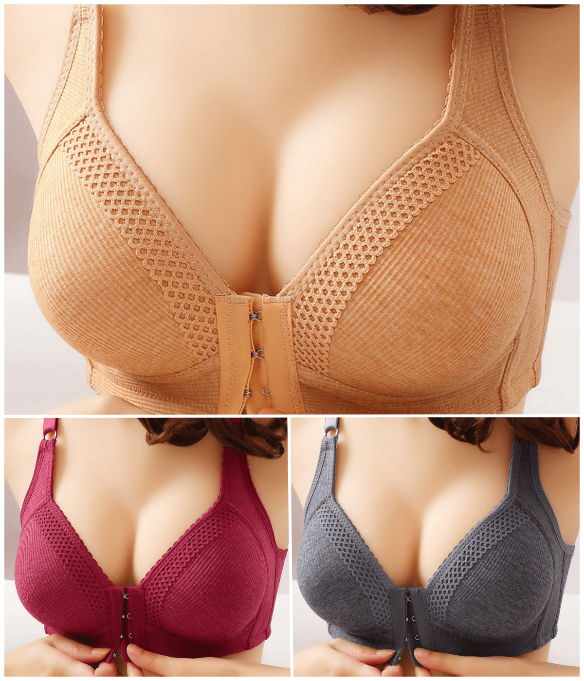 💕👙【3 por 36 euros】Sujetador de mujer de alta calidad con cierre frontal - Sin aros