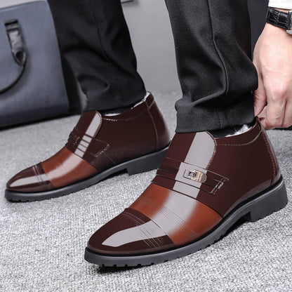 [38-44]⛄ Nove muške zimske cipele od prave kože s unutarnjom bočnicom od vune, meke i udobne cipele za slobodno vrijeme-4172393