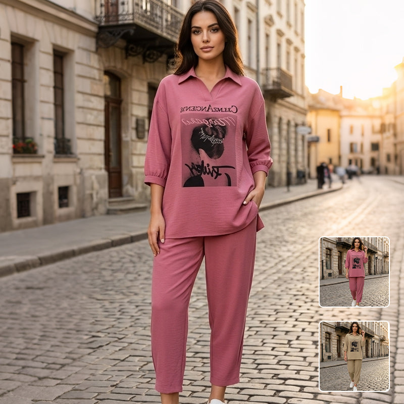 ✨ Conjunto casual de dos piezas: la combinación perfecta entre comodidad y estilo.