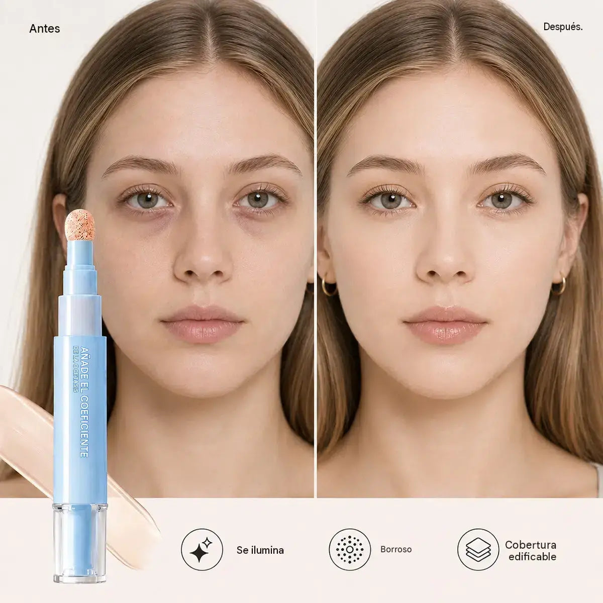 🔥🔥¡Compra uno y llévate otro gratis! 💄Corrector líquido hidratante multifuncional en formato lápiz.
