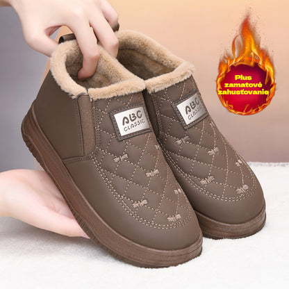 🔥【Oferta specjalna ograniczona czasowo】Wodoodporne, ciepłe, wyściełane polarem buty śnieżne dla mam-4160703
