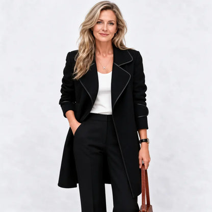 😊👩【50 % sleva】【M–4XL】Nový podzimně-zimní kabát/bunda v korejském stylu – oboustranný kašmír, střední délka