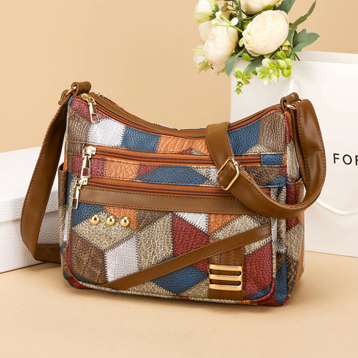 👜Bolso de hombro a juego de color de cuero suave de PU de nueva moda_4291672
