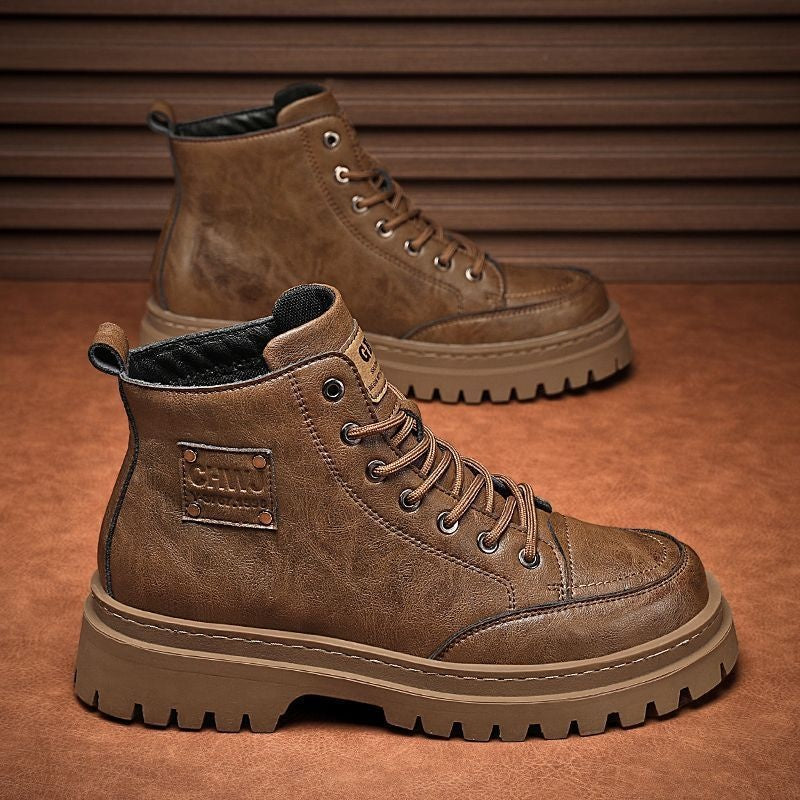 💪Jesień i zima, retro, wysokie buty męskie, styl brytyjski retro