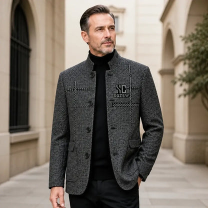 ✨¡50% de descuento! ✨Abrigo de invierno para hombre, con corte 3D, grueso y resistente al viento, imprescindible para el frío. ❄️✨【40-90 kg】