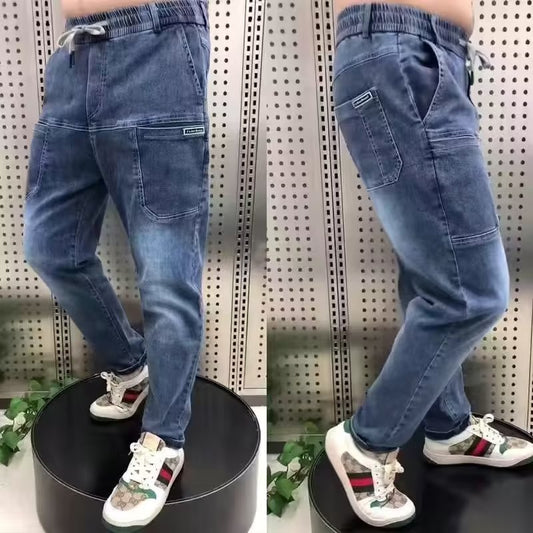 【S-5XL】Pánské strečové džíny velké velikosti-3931812