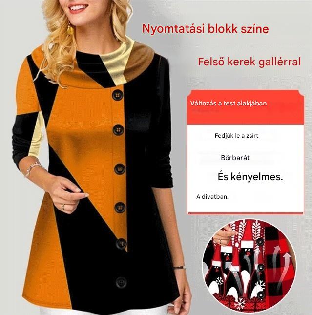 🔥【S-5XL】Wygodna i stylowa koszulka 3D z okrągłym dekoltem i nadrukiem w świątecznym stylu-4160679